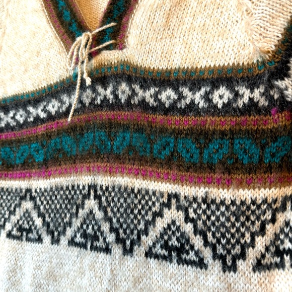 Albinaas Alpaca Aztec Cream Hoodie | Size S - Picture 4 of 8